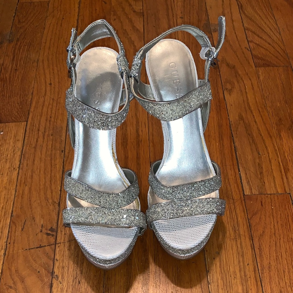 Guess sliver stiletto heels